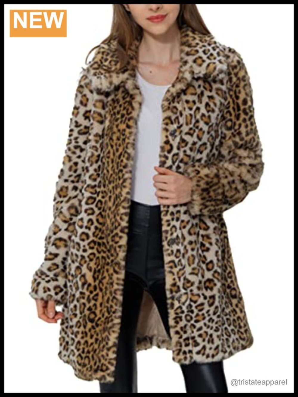 Faux Fur Long Winter Coat Fleece Lined Overcoat